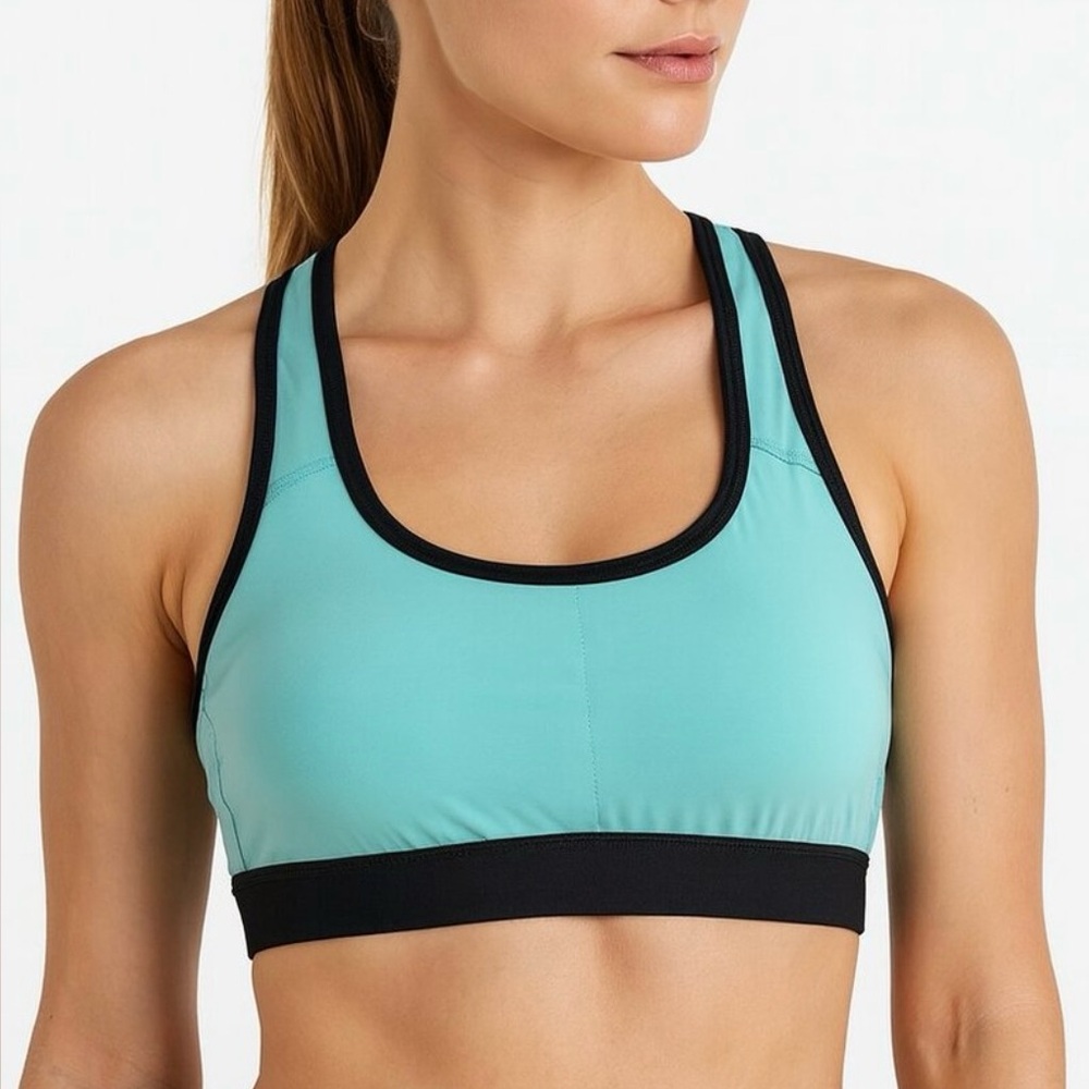 Avia Solid Matrix Aqua Sports Bra Activewear Gym Fitness Top NWT